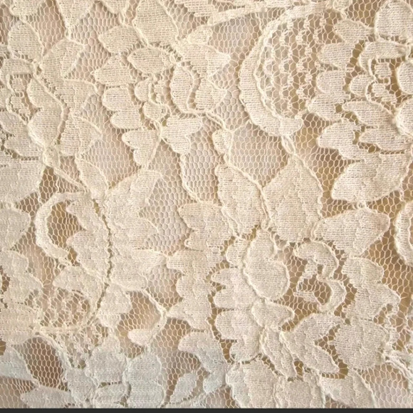 💚5/$25 White Lace Shearh Dress in Ivory Cream Size Small - Picture 5 of 6
